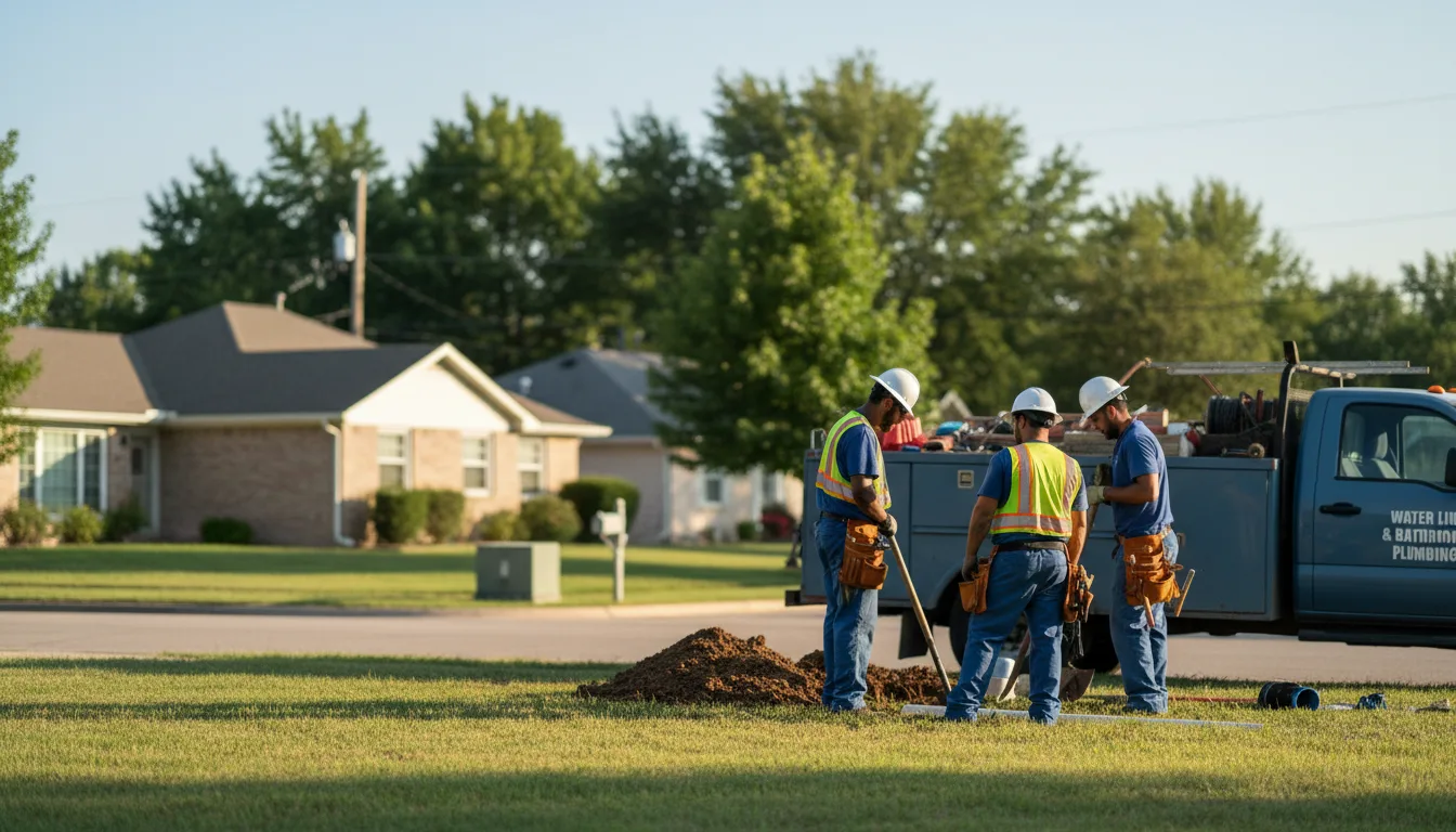 Residential water line and bathroom plumbing service in Bloomington, NE